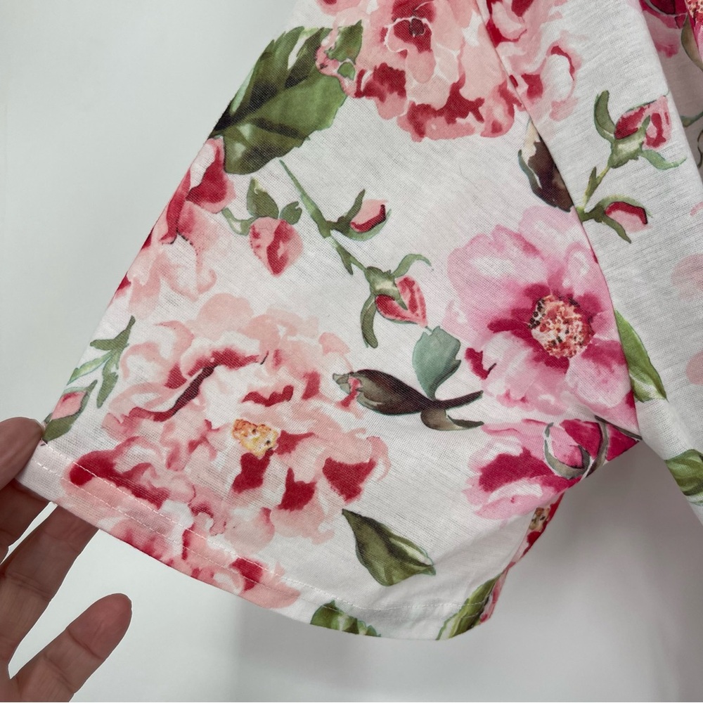 Show Me Your Mumu Brie Robe Gardens Of Blooms Pink One Size OS - Picture 6 of 12